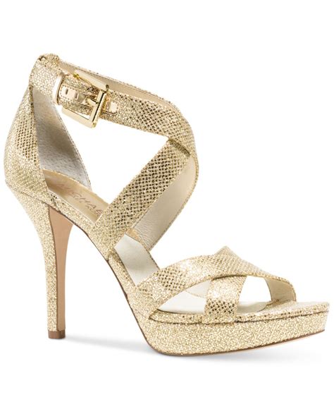 michael kors gold glitter slippers|Michael Kors slippers for women.